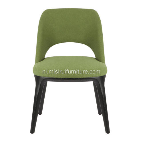 Mat Black Color Green Leather Sophie stoelen